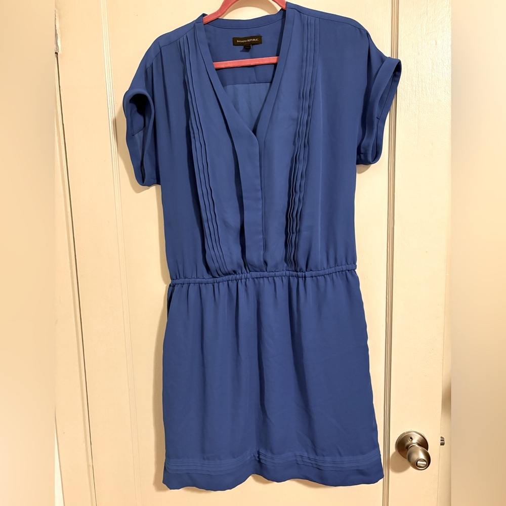 Banana Republic Deep Blue Mini Dress in Medium